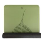 Tapete de yoga estampado Phoenix verde folha – 4mm PU borracha natural