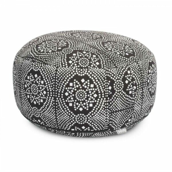 Almofada Rondo Maharaja - bandhani / preto e branco 4