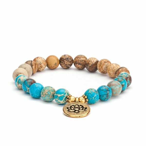Pulseira Mala Jaspe e Turquesa 4