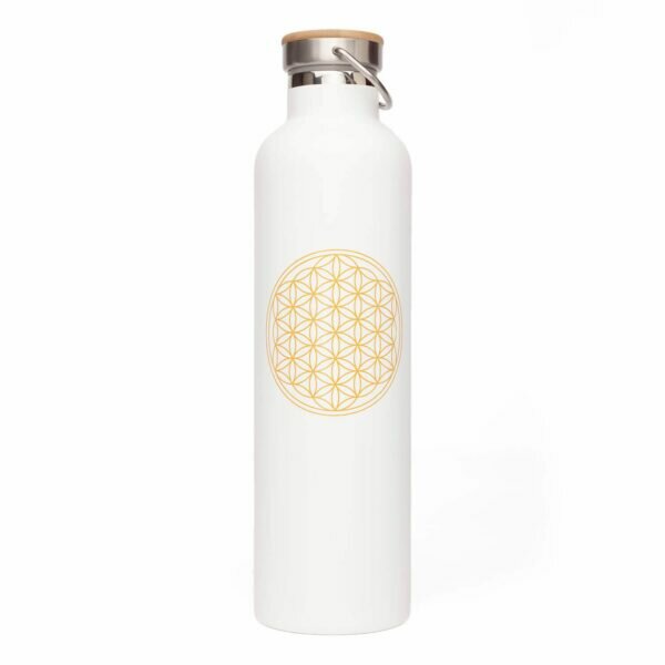 Garrafa Térmica Flor da Vida - 1 Litro - Branco 1