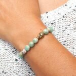 Pulseira Mala Serpentinita Aqua