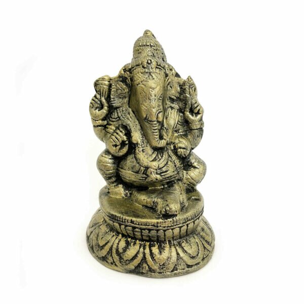 Estátua Ganesha Pequena - Bronze 4
