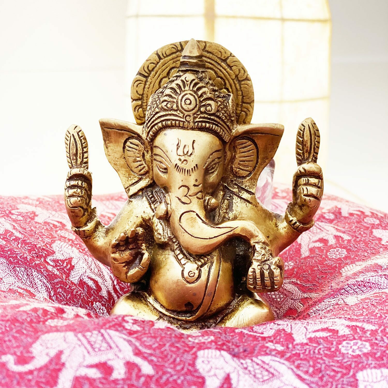 Estátua Ganesha Pequena - Bronze 2