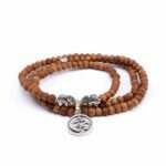 Pulseira-Colar Mala Sândalo Om