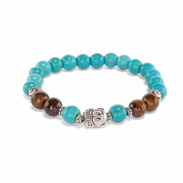 Pulseira Mala Turquesa e Olho de Tigre 10