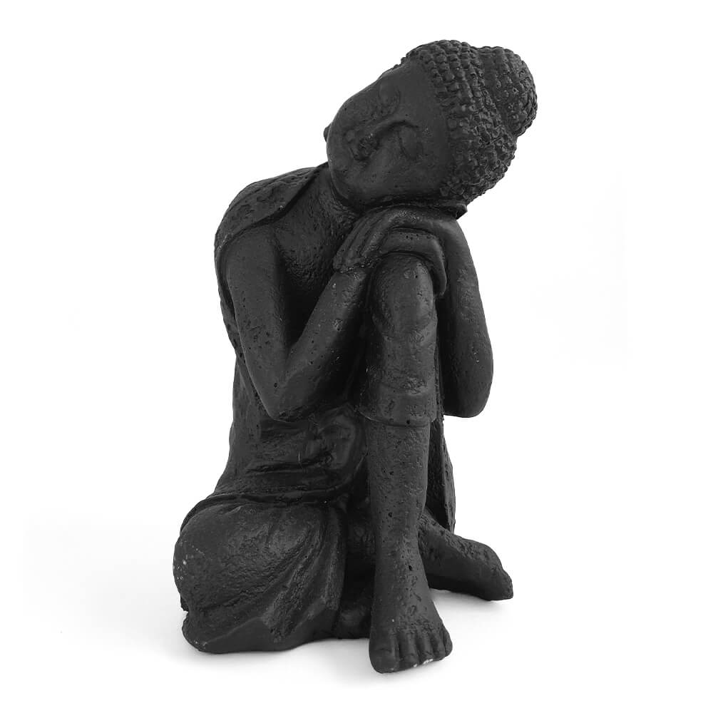 Estátua-Buddha-Descansando---Cabeça-no-joelho---preto-03